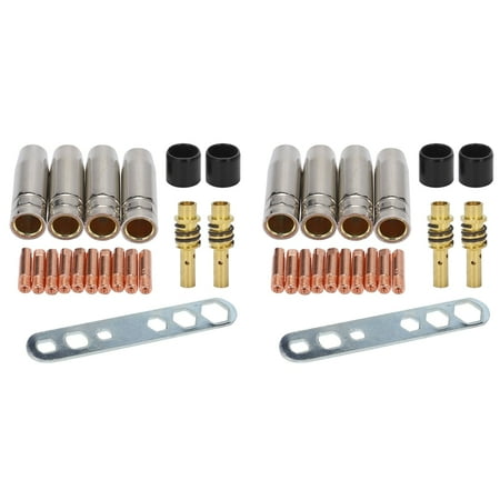 

38Pcs Welding Torch Nozzle Part Kit Conical Nozzle Sleeve Rod Tool Set for Binzel 15Ak Welder Accessories