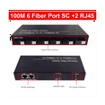 thumbnail image 5 of 6Port 10/100M Ethernet Switch 6 Fiber Port 25KM 2UTP RJ45 Fiber Optical Transceiver Optical Media Converter US Plug, 5 of 8