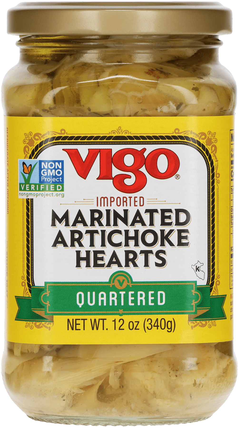 Vigo Imported Tender Marinated Quartered Artichoke Hearts, Non-GMO