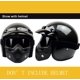 thumbnail image 5 of Máscara de anteojos para motocicleta con anteojos desmontables, máscara de motocross para motocicleta con anteojos desmontables y filtro de boca para cascos vintage (marco negro, lentes grises) esquí esquí Gafas de esquí, 5 of 5