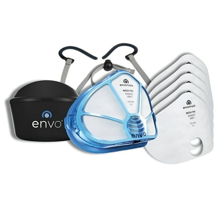 Envo Mask N95 Reusable Respirator Kit with Exhalation Valve Includes QuickFit Headgear, 5 Replacement Filters and Storage Case (70950)