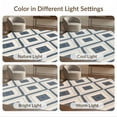 thumbnail image 7 of ODIKA Large Grey Neutral Field Symmetrical Repeating Abstract Plush for Dorm Room, Small Living Apartment, Stain Resistant Low Profile, 7 of 7
