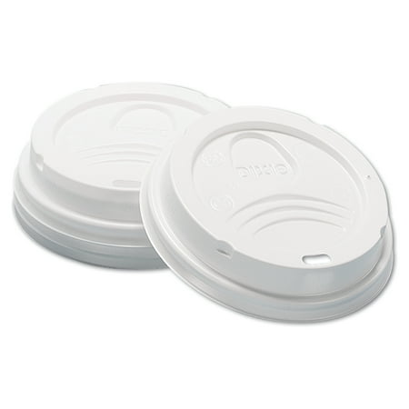 Dixie Dome 8 Oz Hot Drink Lids, White, 100 count -DXED9538