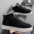 thumbnail image 5 of Men's Winter High-Top Sneakers, Lace-Up Ankle Shoes with Plush Lining and Textured Sole Edge, 5 of 7