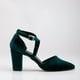 thumbnail image 1 of Sina - Tacones altos con tiras cruzadas altos con tiras cruzadas de terciopelo verde esmeralda esmeralda 22 CM, 1 of 7