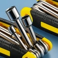 thumbnail image 6 of 6 in 1 Folding Nut Driver Set Metric Hexagon Nut Driver Folding Socket Wrenches Portable Handle Screwdriver Wrenches Hand Tool, 6 of 8