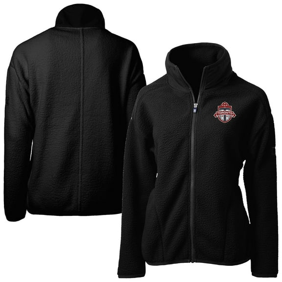 Women's Cutter & Buck Black Toronto FC Cascade Eco Fleece Full-Zip Jacket