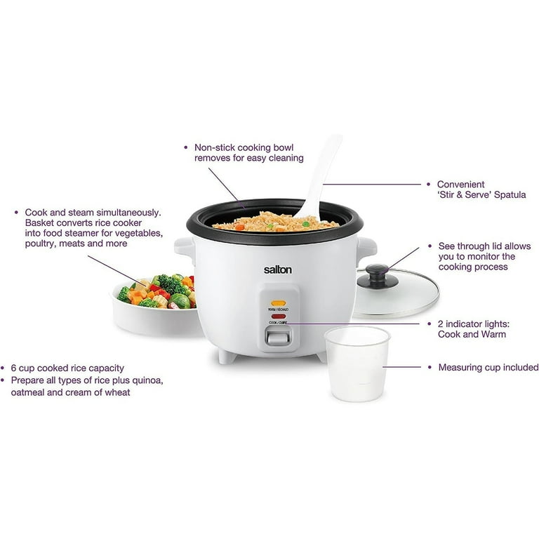 Salton Automatic Rice Cooker & Steamer - 8 Cup