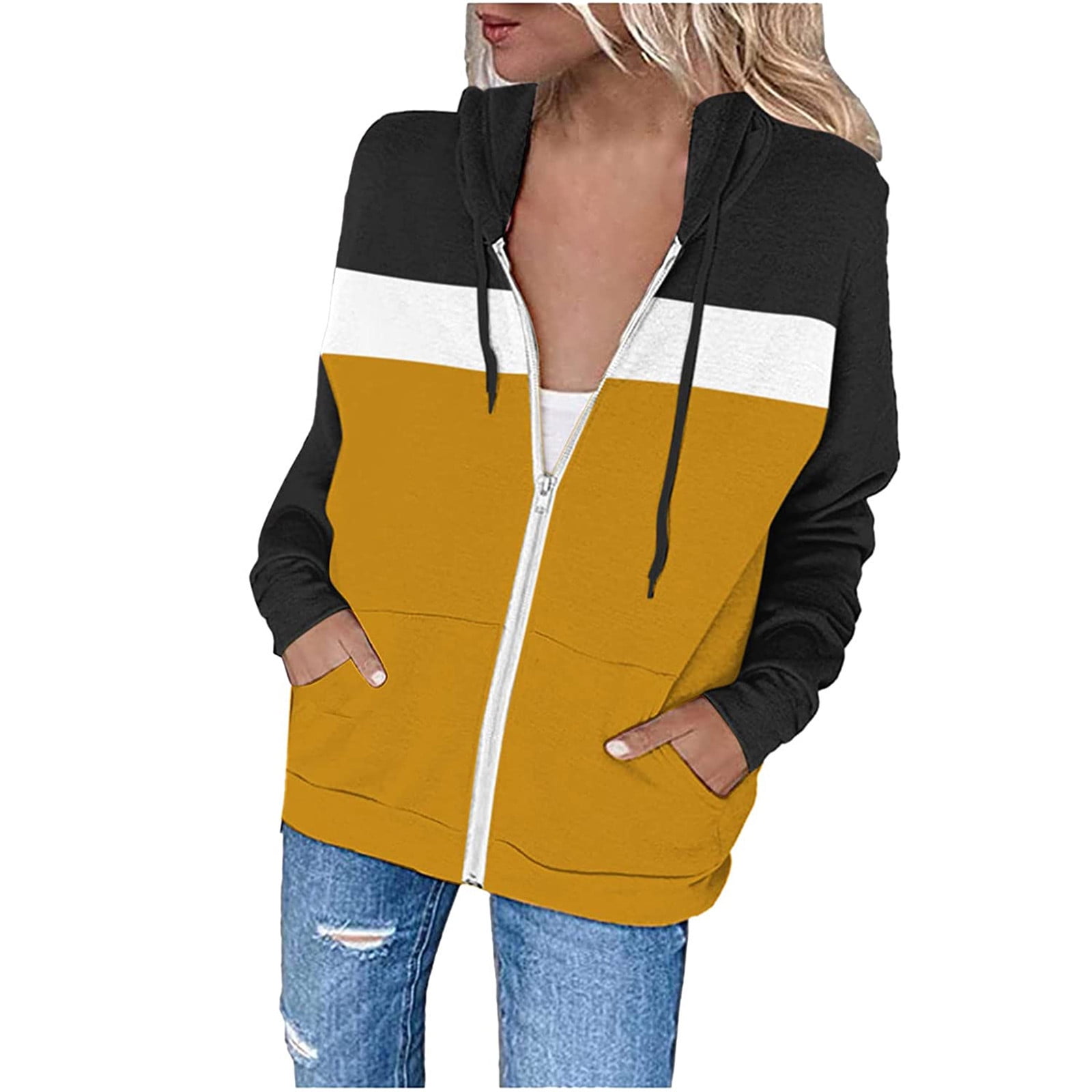 Dezsed Lightweight Thin ZipUp Hoodie Jacket for Women on Clearance