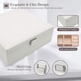 thumbnail image 4 of Caja de Joyería ProCase con 2 Capas, Organizador Grande de Cuero - Blanco, 4 of 7