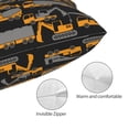 thumbnail image 3 of Fotbe Yellow Excavator Funda de Almohada Decorativa Estilo Occidental, Lujo en Algodón, Fundas para Almohadas King, Cojín Estampado para Decoración del Hogar-16"x24", 3 of 6
