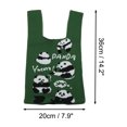 thumbnail image 4 of Unique Bargains 1 Pc Knitted Wrist Bag Cute Animal Pattern Gift Bag Green, 4 of 5