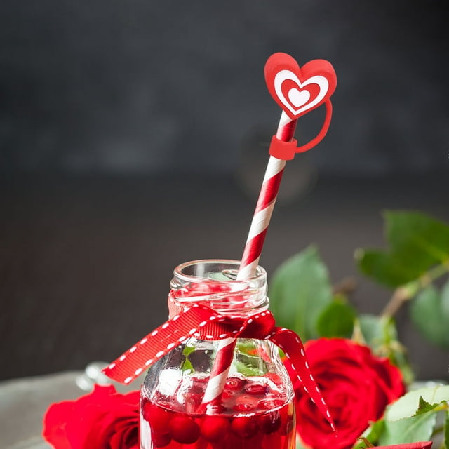 RKSTN Straws Cap Valentine's Day Straw Straw Stopper Kitchen Gadgets