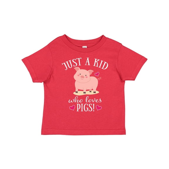 Inktastic Just a Kid Who Loves Pigs Boys or Girls Toddler T-Shirt