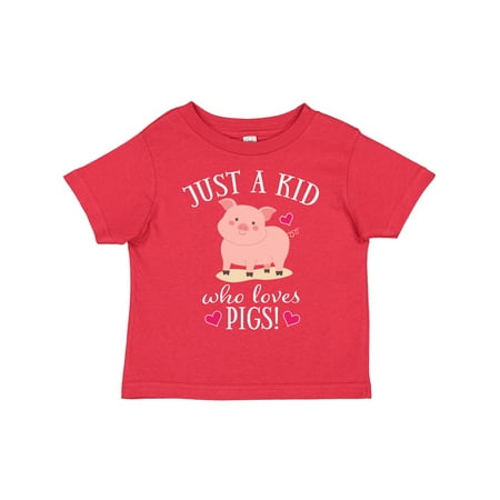 

Inktastic Just a Kid Who Loves Pigs Gift Toddler Boy or Toddler Girl T-Shirt