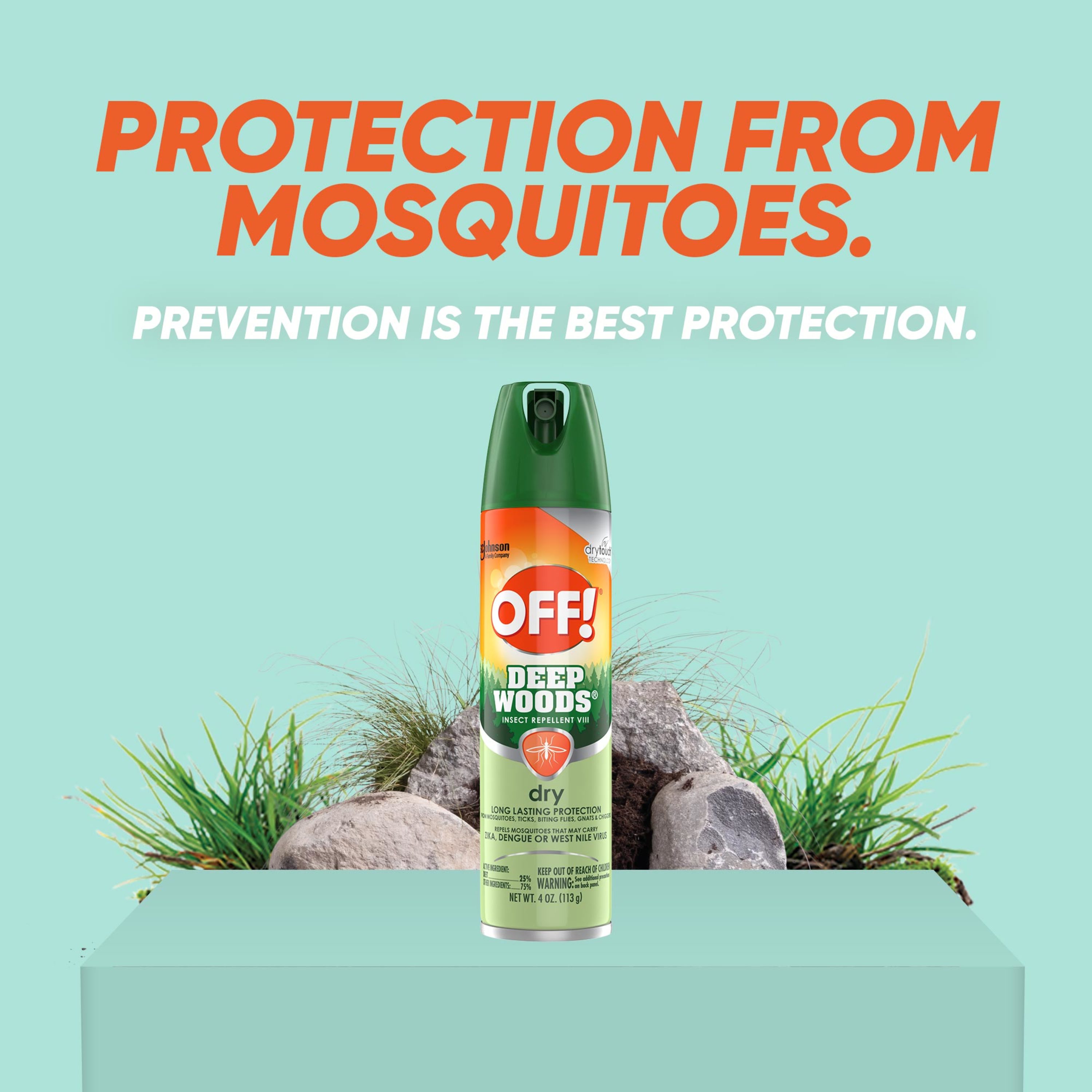 OFF! Deep Woods Non-Greasy Mosquito Repellent Dry Bug Spray with DEET, 4 oz, 2 Count - image 3 of 16