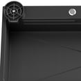 thumbnail image 6 of ModFusion 30" Drop-In Soundproof Kitchen Sink Workstation with Glass Rinser, Cutting Board, Accessory Set, Single Bowl, Top-Mount Stainless Steel, Nano Black, 6 of 10