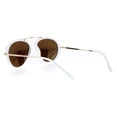 thumbnail image 4 of SA106 Retro Flat Top Bridge Racer Plastic Aviator Sunglasses White, 4 of 4