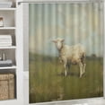 thumbnail image 6 of Orinice Sheep Bathroom Decor Set - Colorful Luxurious Graphic Print Polyester Fabric Fashion Shower Curtain Set with Hooks 36x72, 6 of 7