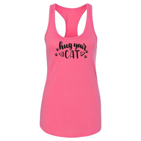 Hug Your Cat Racerback Tank Women -Image by Shutterstock, Female Large