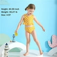 thumbnail image 4 of Younger Tree Toddler Baby Girls Summer Swimsuit Sleeveless Striped Swimwear Two-Piece Suit Beach Bikini for 4-5T, 4 of 7