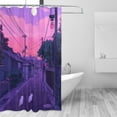 thumbnail image 2 of Yayeee Shower Curtain with Hooks 72"x72" Waterproof Fabric Bathroom Hanging Decor, White Cat Walking, 2 of 5