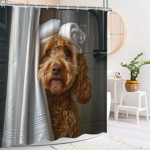 Bathroom Shower Curtain Proof Printed Shower Curtain Bathroom Curtain Toilet Partition Curtain No Need To Punch Holes To Provide Hook