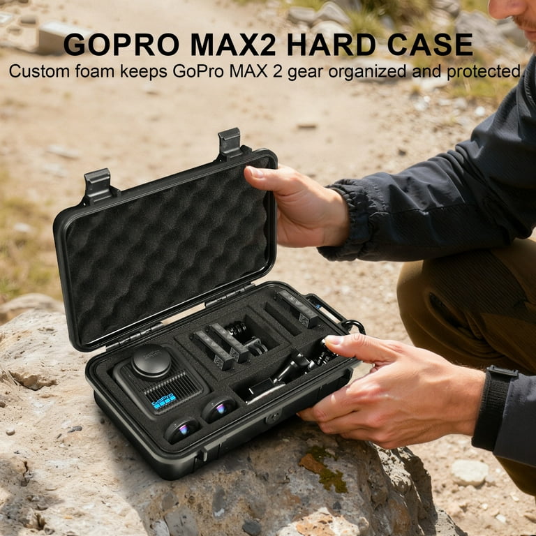 Lekufee Travel Waterproof Hard Case for GoPro MAX 2, Action Camera
