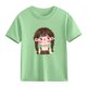 thumbnail image 5 of Blusas y camisas de manga corta con cuello redondo para niños Camiseta de verano de manga corta estampada para niñas Jersey elegante de cuello redondo para niños Top de algodón, 5 of 6