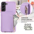 thumbnail image 2 of SaniMore RFID Blocking Wallet Case for Samsung Galaxy S22 Plus, Crossbody Zipper Purse Case for Women/Girls, Wrist Strap PU Leather Card Holder Kickstand Cover for Samsung S22 Plus, Purple, 2 of 9