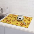 thumbnail image 5 of Dish Drying Mat, Cute Pizza Red Food Absorbent Microfiber Kitchen Mat, Heat Resistant Drying Mat Kitchen Counter for Dishes, Utensils, Pots, Pans, Drainer Mats 18x24in, 5 of 7
