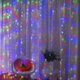 thumbnail image 1 of Guirnalda de cortina, luces Led para festivales, decoración navideña, 8 modos, Control remoto por USB, luz navideña para dormitorio, hogar y exteriores, 1 of 4