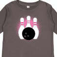 thumbnail image 4 of Inktastic Bowling Pins Cute Bowler Girls Long Sleeve Toddler T-Shirt, 4 of 5