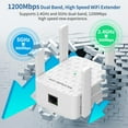 thumbnail image 3 of Amplificador de señal WiFi Hosmmer 1200 Mbps con puerto Ethernet, 3 of 7