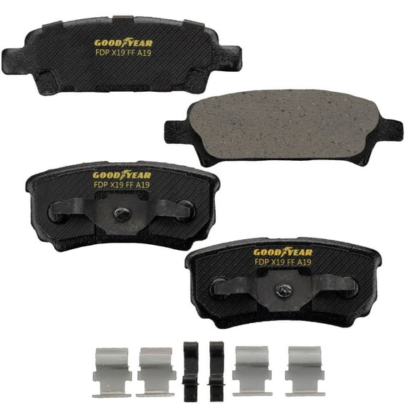 Goodyear Brakes GYD1037 Premium Ceramic Automotive Rear Disc Brake Pads Set