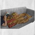 thumbnail image 6 of Harvest Soft Flannel Fleece Blanket, Retro Barn with 2 Kittens Pumpkins Dried Peppers Apples in Basket Wheat, Cozy Plush for Indoor and Outdoor Use, 50" x 60", Vermilion Orange Tan, by Ambesonne, 6 of 6