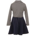 thumbnail image 2 of Little Girl 2 Pieces Dress Set Dress Sleeveless Jacket Winter Flower Girl Dress Navy 4 JKS 2145 BNY Corner, 2 of 5