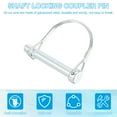 thumbnail image 4 of Uxcell Trailer Coupler Pin Wire Lock Pin Shaft Locking Round Pto Pins for Farm Trailers Lawn Hitches Garden 3/8x2-5/9" 4, 4 of 7