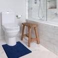 thumbnail image 7 of Hengbo U-Shaped Mat Contour Rug 20 x 20 inch Toilet Mat for Bathroom Floor Fluffy Soft Absorbent Water Machine Washable Navy Blue, 7 of 7