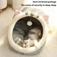 thumbnail image 5 of AuroraX Covered Cat Bed Cute Cave Washable Self Warming Cat Bed Anti-Slip Soft Washable Cozy Plush Round House for Indoor Cats Kittens and Small Dogs, 5 of 8