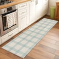 thumbnail image 3 of Blue Checkered Kitchen Runner Rug 2x6 Washable Runners for Hallway Non Slip Rustic Farmhouse Buffalo Plaid Large Area Rug Indoor Floor Carpet for Bathroom Laundry Entryway Bedroom Living Room, 3 of 9