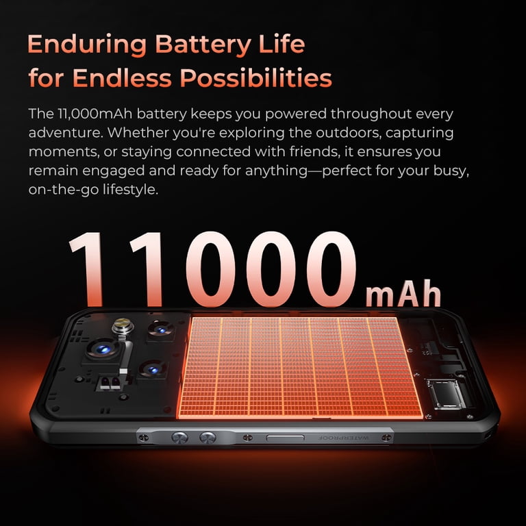 OUKITEL WP55 Pro バッテリー 1大容量 5G　SIM プリ- Oukitel WP55 Pro 5G Rugged Smartphone, Android 15, 6.6'' FHD+