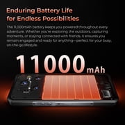 OUKITEL WP55 Pro 5G Rugged Smartphone Unlocked, 48GB+512GB Expandable to 2TB, Android 15 Rugged Phone, 6.6 FHD+, 108MP Camera, 11000mAh 33W, IP68/IP69K Waterproof, Nfc, Gps