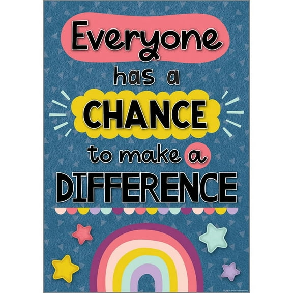 Teacher Created Resources 13-3/8" x 19" Everyone Has a Chance to Make a Difference Positive Poster