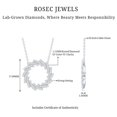 thumbnail image 6 of Rosec Jewels Lab Grown Diamond Eternity Necklace - Circle of Life Necklace for Women, with Chain (EF-VS Quality), 18K White Gold, 6 of 7