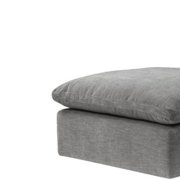 ACME Naveen Contemporary Linen Fabric Upholstered Modular Ottoman in Gray
