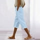 thumbnail image 1 of WILLBEST Pantalones Casuales de Mujer, Cintura Alta, Cordón Ajustable, Cómodos, Suaves, para Playa, Vacaciones, elegantes, Capri. Chica, 1 of 4