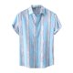 thumbnail image 1 of Camisas De Vestir Para Hombre Camisa de manga corta con flores para hombre, estilo playero de verano, informal, relajada, para perezosos (Blue, XL), 1 of 7