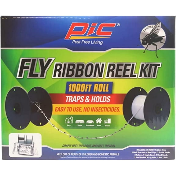 Pic Fly Ribbon Reel 1,000 Foot Kit, Paper, Fly Trap