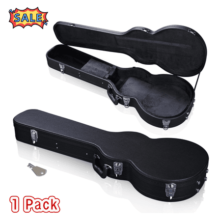 Tcbosik 42 inch Acoustic Guitar Hard Case with Lock and Keys, Black